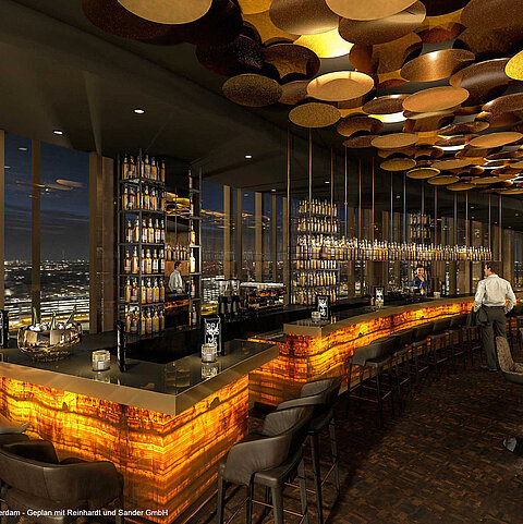Rooftop bar Noord © Maritim Hotel Amsterdam - Geplan mit Reinhardt und Sander GmbH