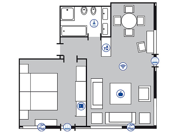 Plan de la salle Penthouse | Maritim Seehotel Timmendorfer Strand
